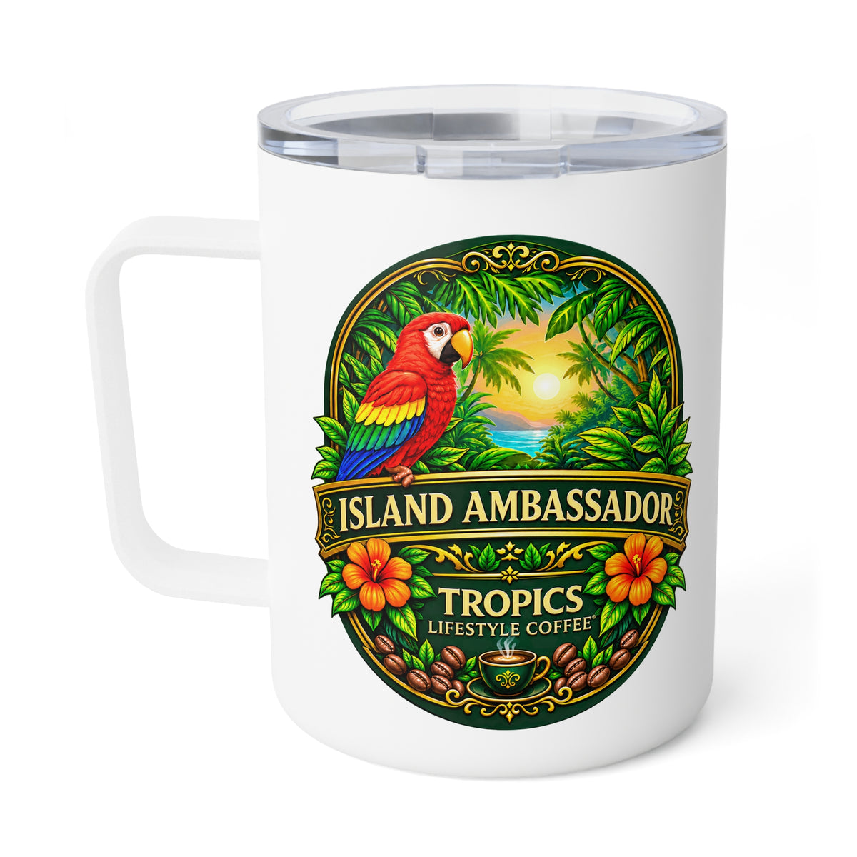 Insulated Coffee Mug, 10 oz - Island Ambassador Earned