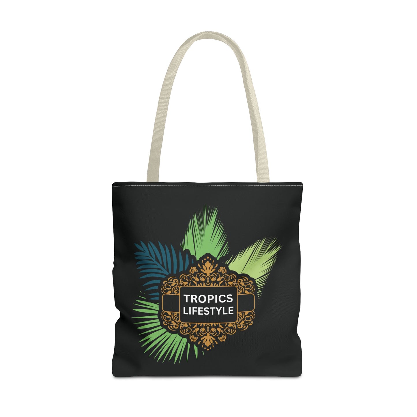 Elegant Tropics Lifestyle Logo Tote Bag - 3 Sizes, Black