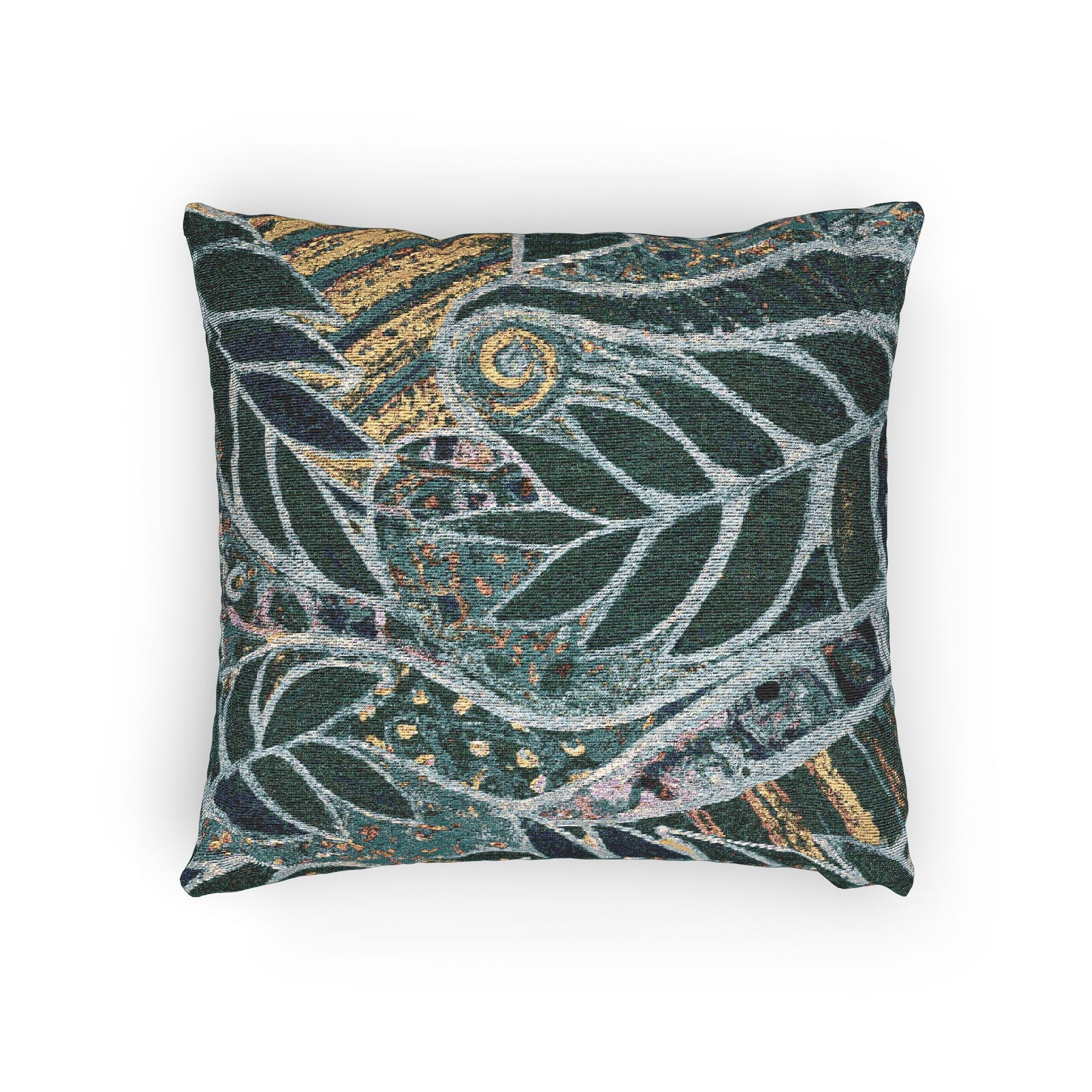 Woven Pillow, 17"W x 18"L - Amazon Whimsy, Green