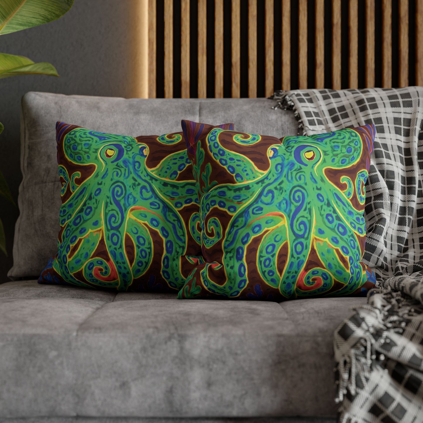 Faux Suede Square Pillowcase - Gamma Kraken Joe