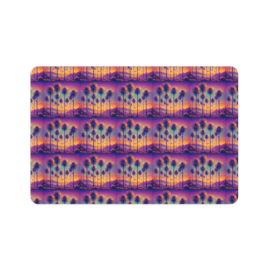 Pet Food Mat (12x18), Sunset Palms repeat