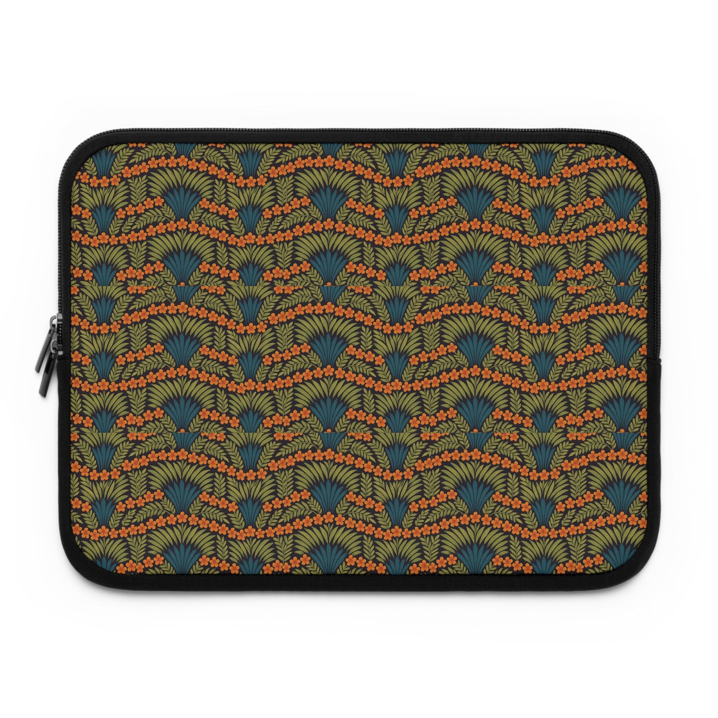 Tropical Laptop Sleeve, 5 Sizes - Perfect for Ocean Lovers & Students / Hibiscus Fan Dance, Orange
