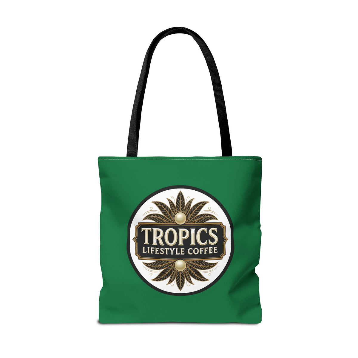 Tropics Lifestyle Coffee Tote Bag - 3 Sizes / Dark Green