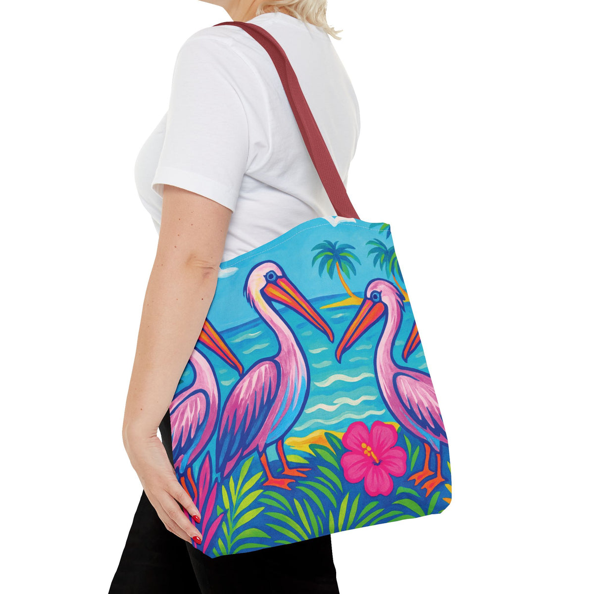 Beach Pelican Party Tote Bag - 3 Sizes