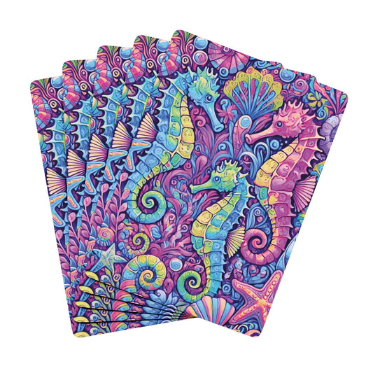 Poker Playing Cards - Seahorse Trio, Fantasy Pop