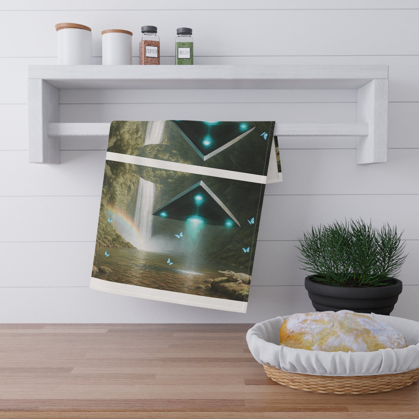 Tea Towels (cotton, poly) ~ UFO and Macaws