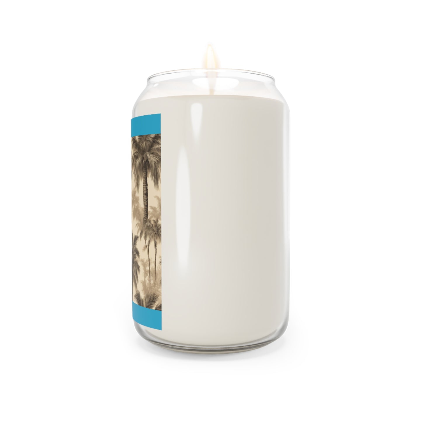 Scented Candle, 13.75oz - Lisa's Fluffy Palms, turquoise