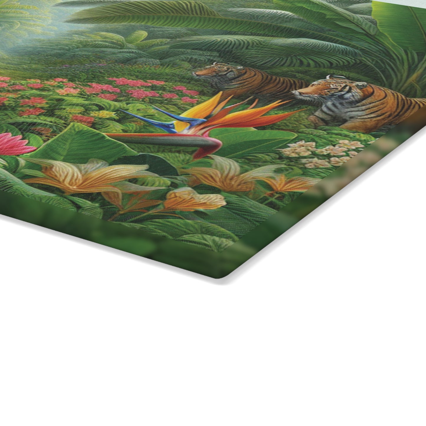 Glass Cutting Board, 2 sizes - Hidden Rabbits