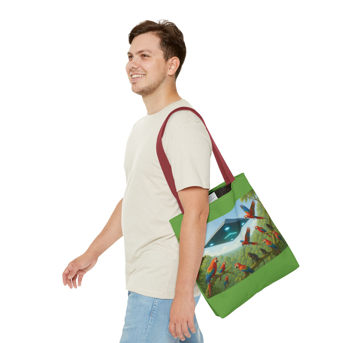 UFO and Macaws Tote Bag - 3 Sizes
