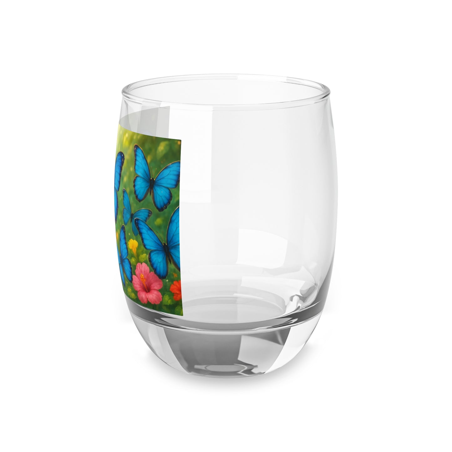 Whiskey Glass, Morpho Butterflies Flight