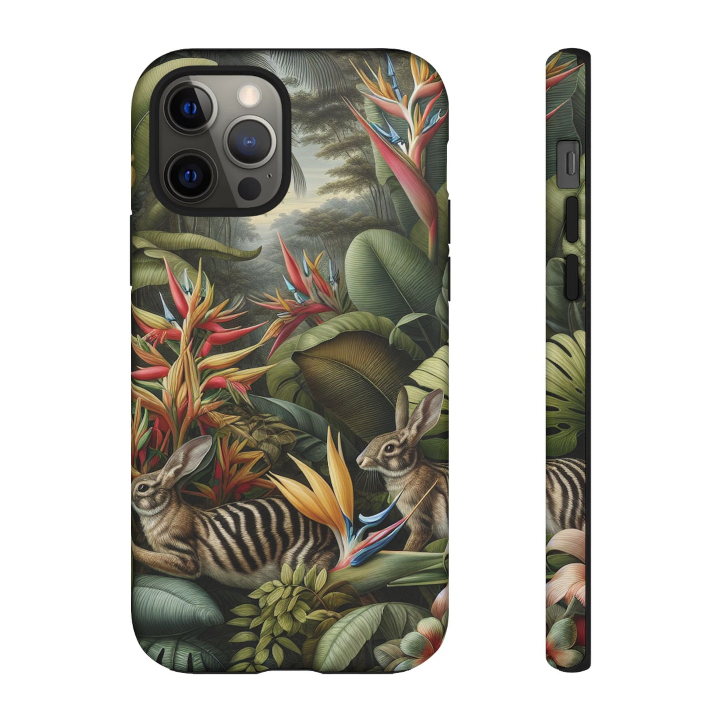 Rainforest Rabbit Outing Phone Case - Tough Cases with Summer Vibe