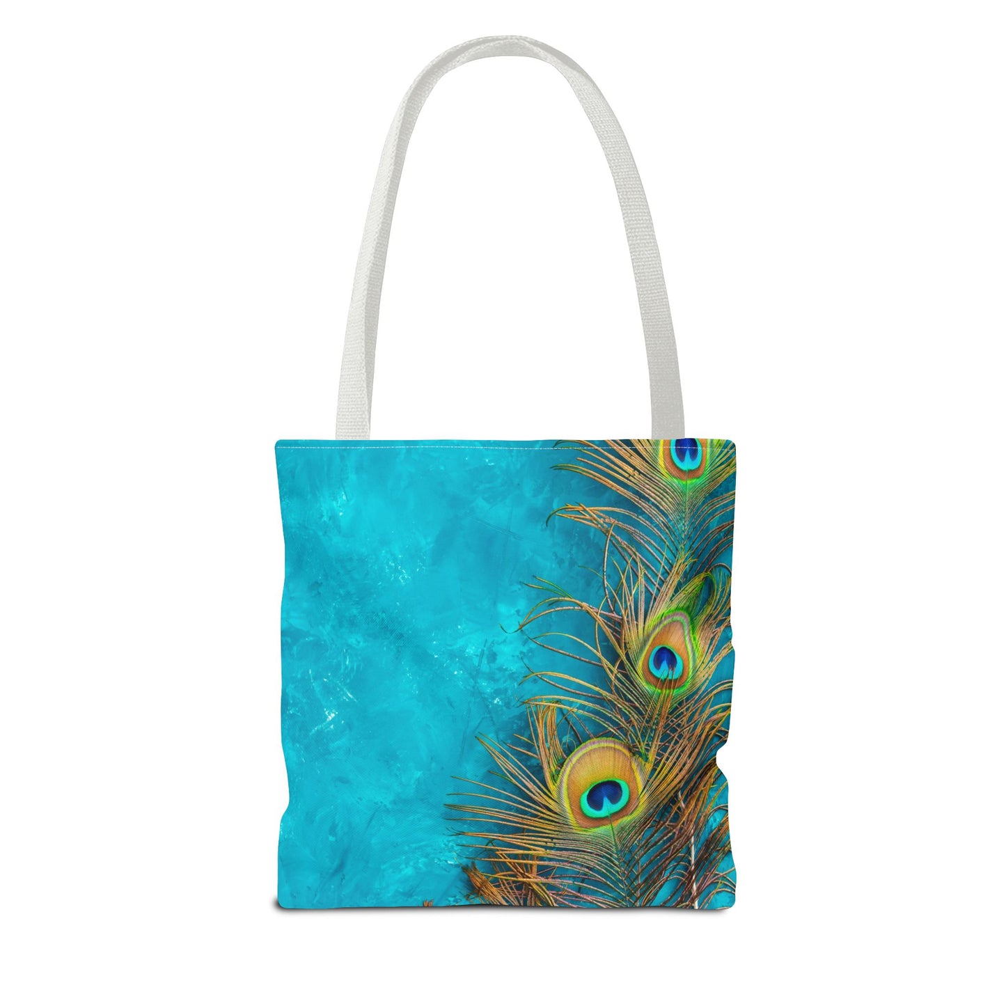 Peacock Turquoise Glow Tote Bag - 3 Sizes