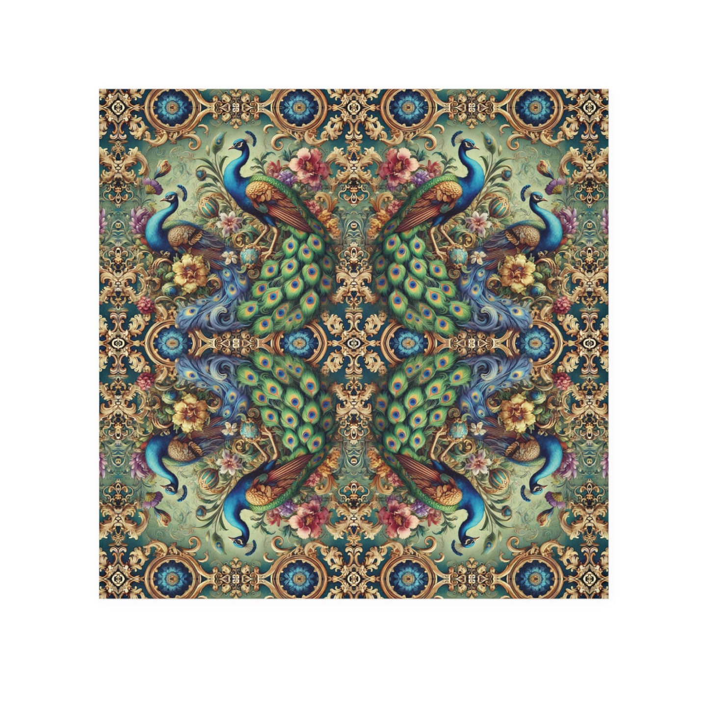 Face Towel - Kaleido Peacock Royals