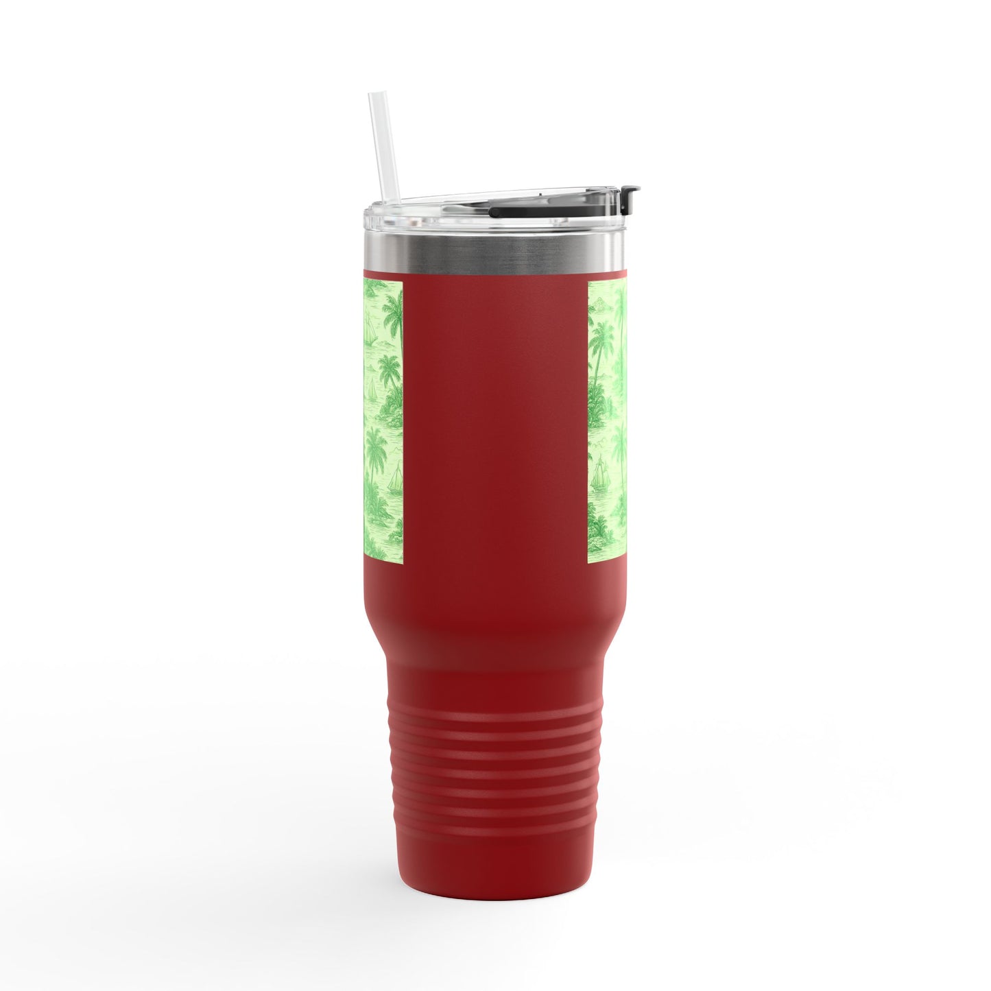 Insulated Travel Mug, 40oz / Faraway Toile/Green - Perfect for Outdoor Adventures