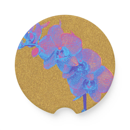 Soapstone Car Coaster - Red Heatwave Orchid