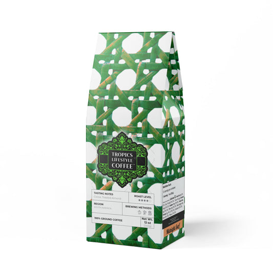 Midnight Surf Blend™ (Medium-Dark Roast) Specialty Grade Craft Coffee / Green Wicker