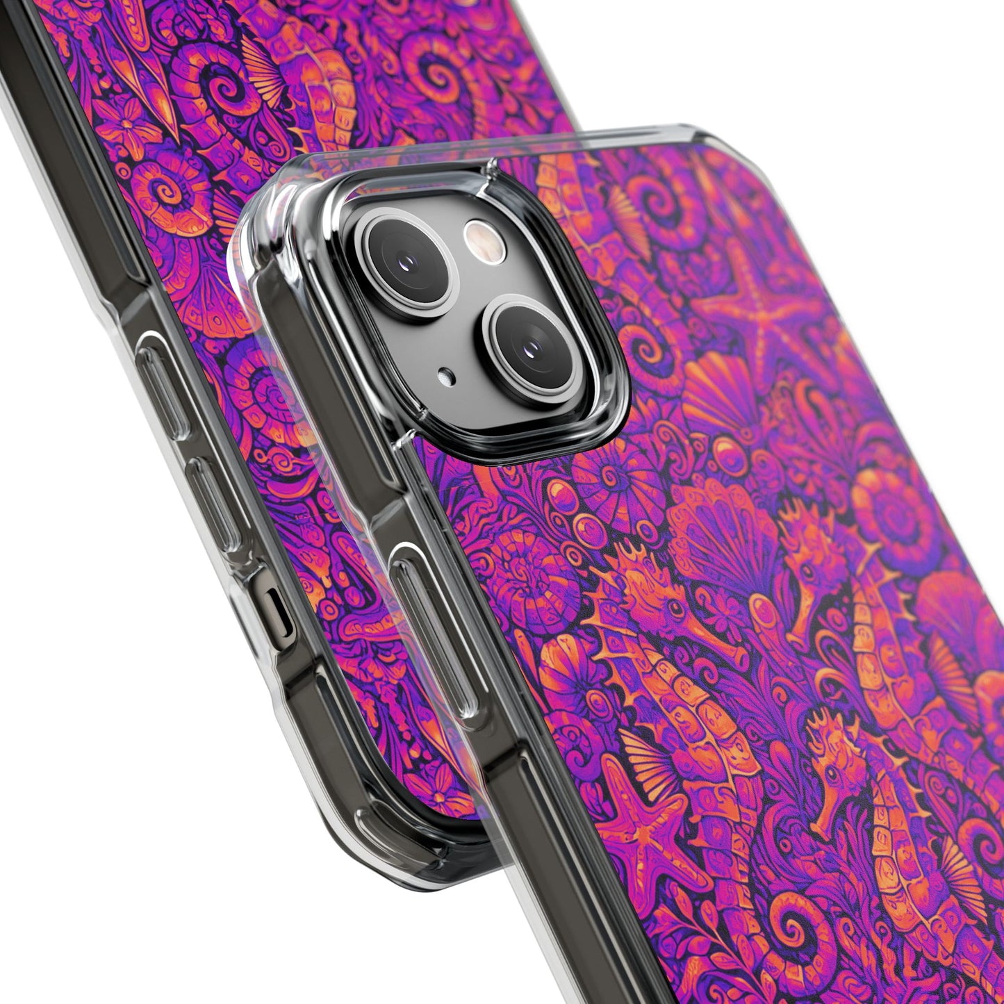 Seahorses/Heatwave Magnetic Clear Phone Case, Many Models