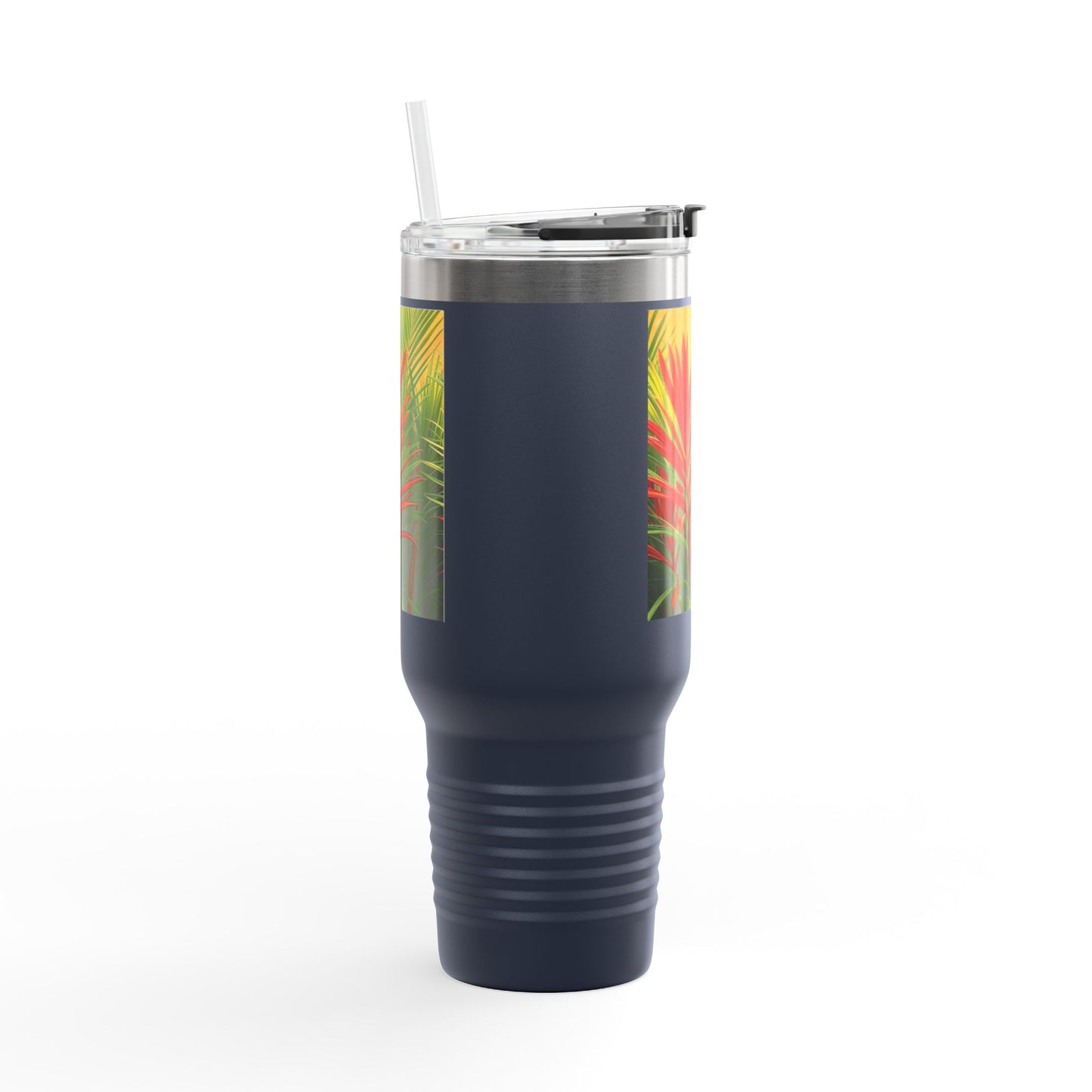 Red Flame Palms Insulated Travel Mug - 40oz - Perfect for Outdoor Adventures