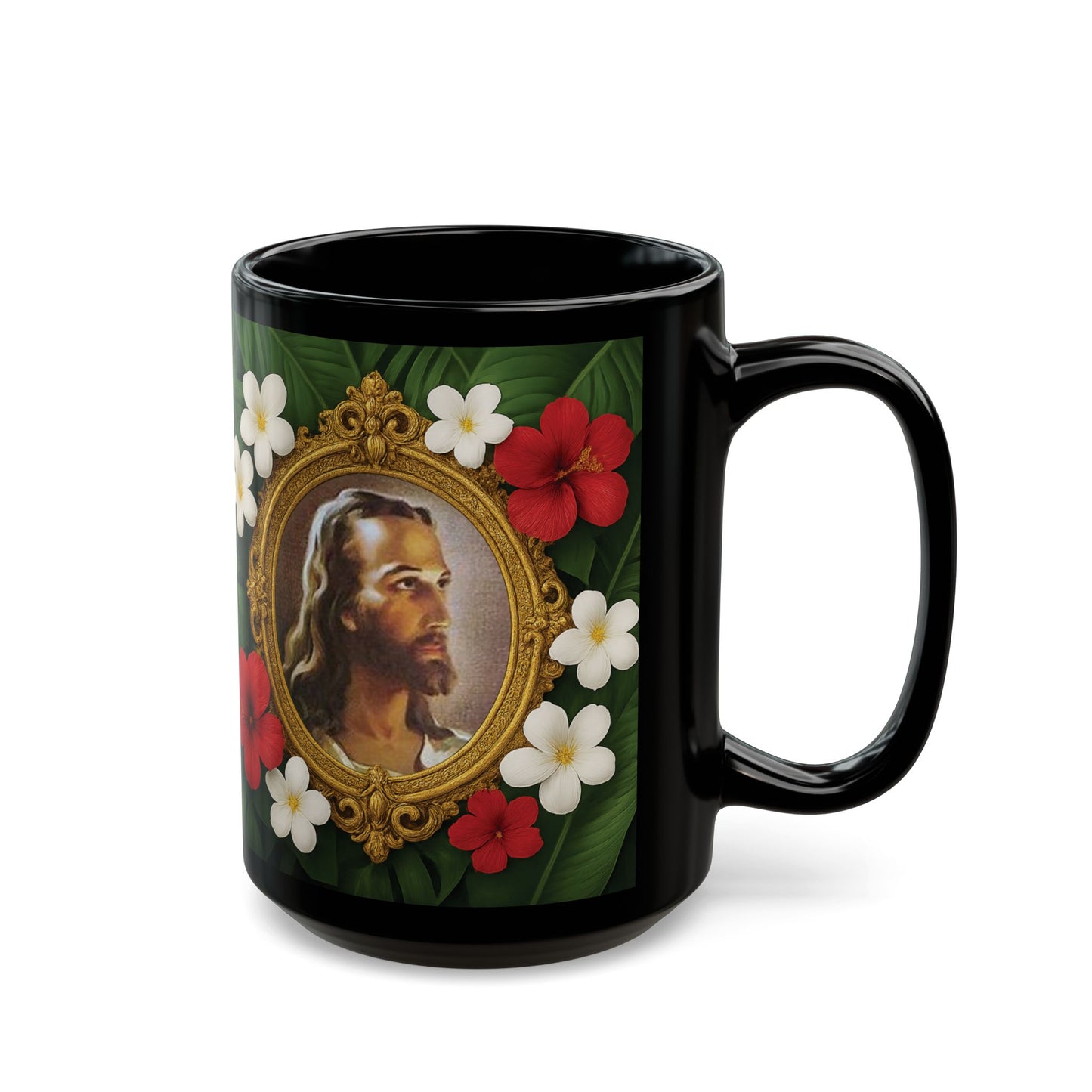 Black Coffee Mug, Religious - Head of Christ