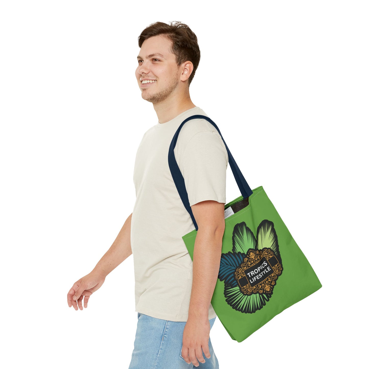 Elegant Tropics Lifestyle Logo Tote Bag - 3 Sizes, Green