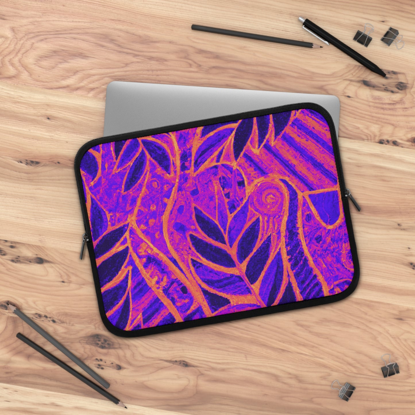 Tropical Laptop Sleeve, 5 Sizes - Perfect for Beach Lovers & Students / Amazon Whimsy, Heatwave