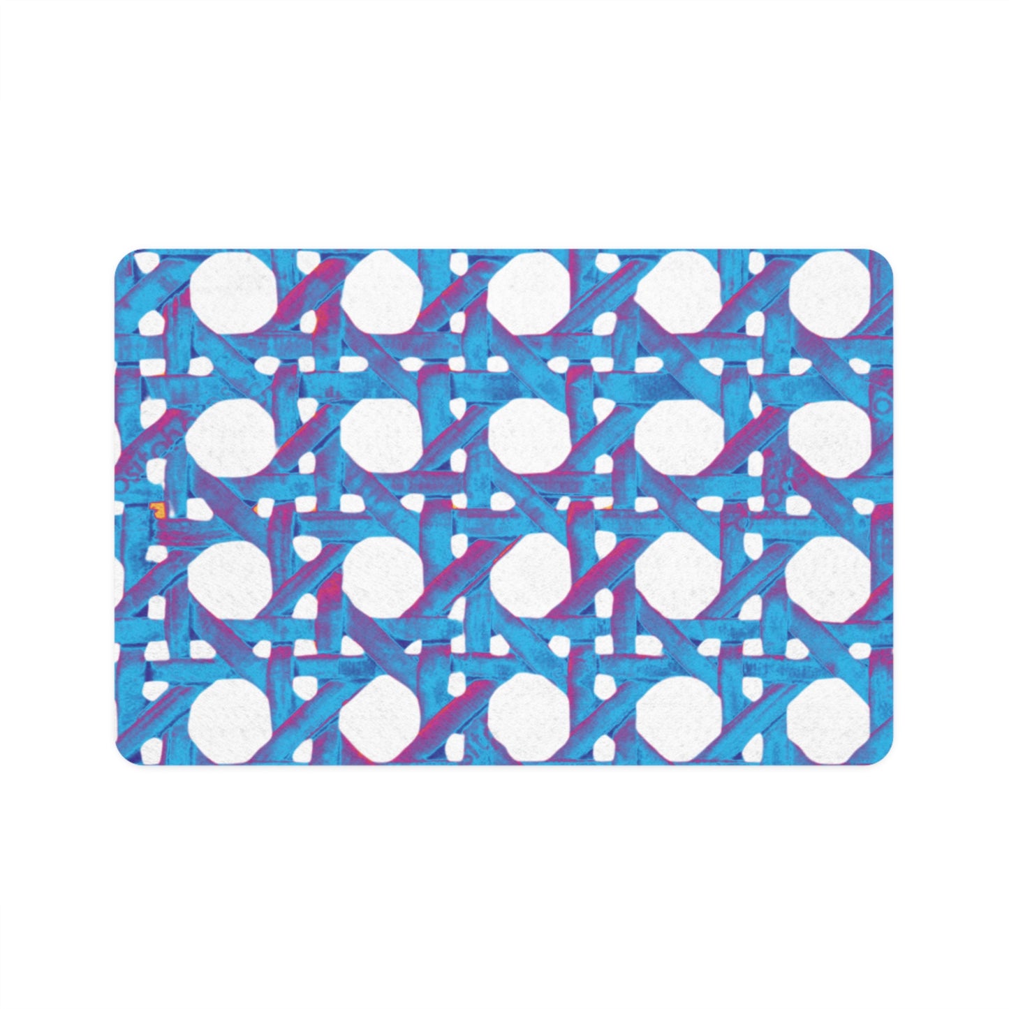 Pet Food Mat (12x18) - Turquoise Pop Beach Chair Wicker