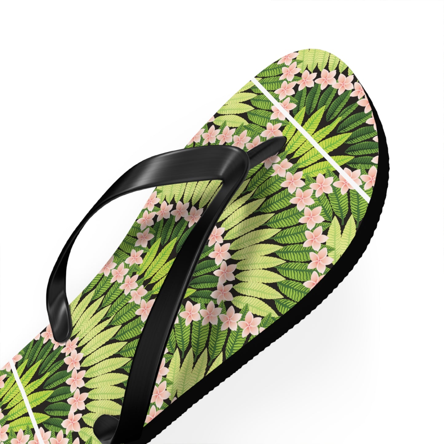 Flip Flops - Plumeria and Palms, Lime