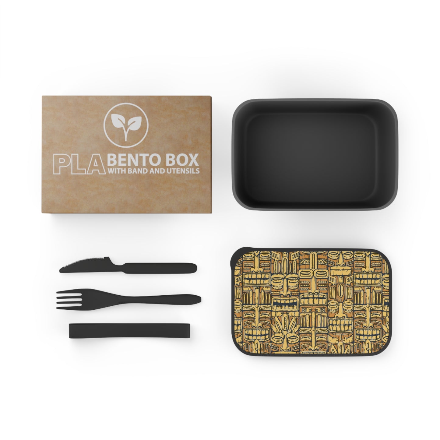 Bento Box with Utensils - Old Tiki Totems