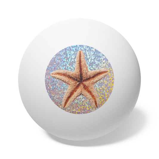 Tropical Paradise Ping Pong Balls - 6 Pack with Disco Starfish