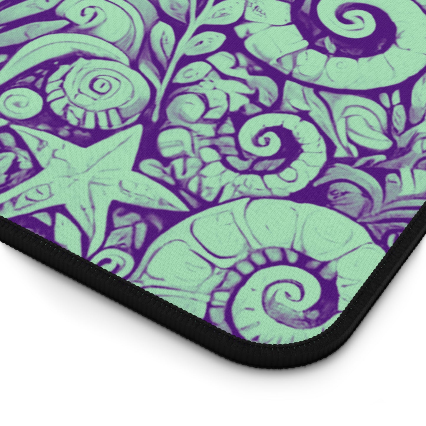 Tropical Mouse Pad/Desk Mat, 3 Sizes - Perfect for Home Office / Seahorses, Minty
