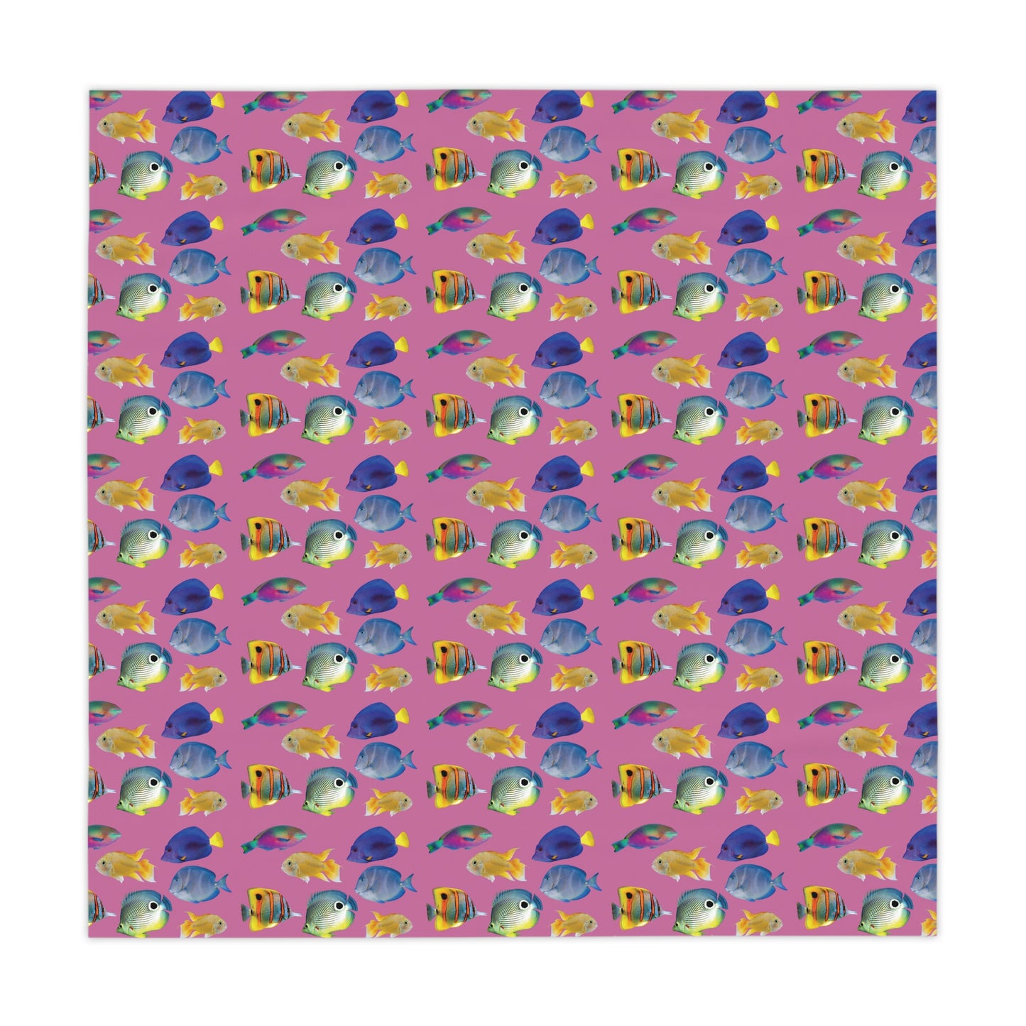 School of Fish/Lt. Pink Tablecloth, 55" x 55"
