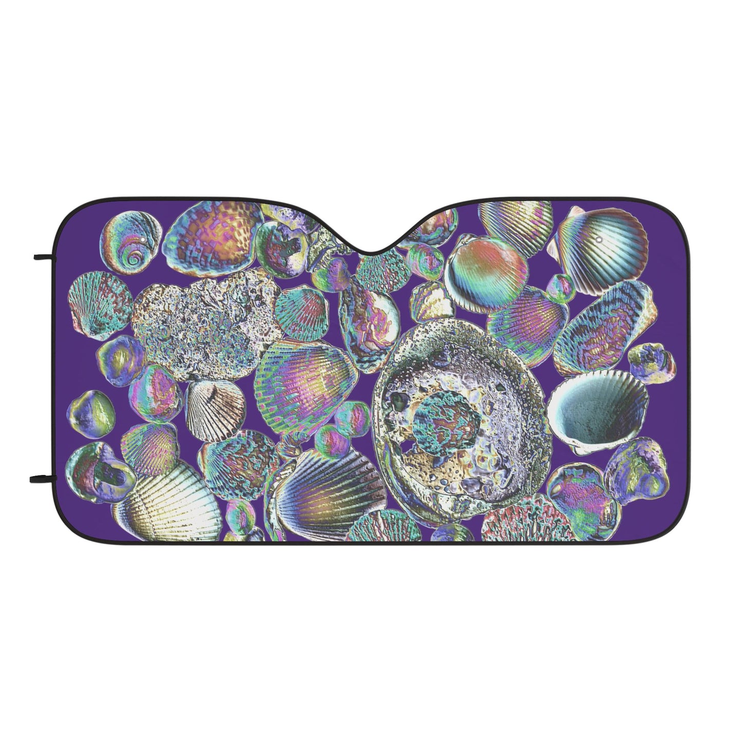 Coastal Car Sun Shades / Heatwave Seashell Collection, Purple