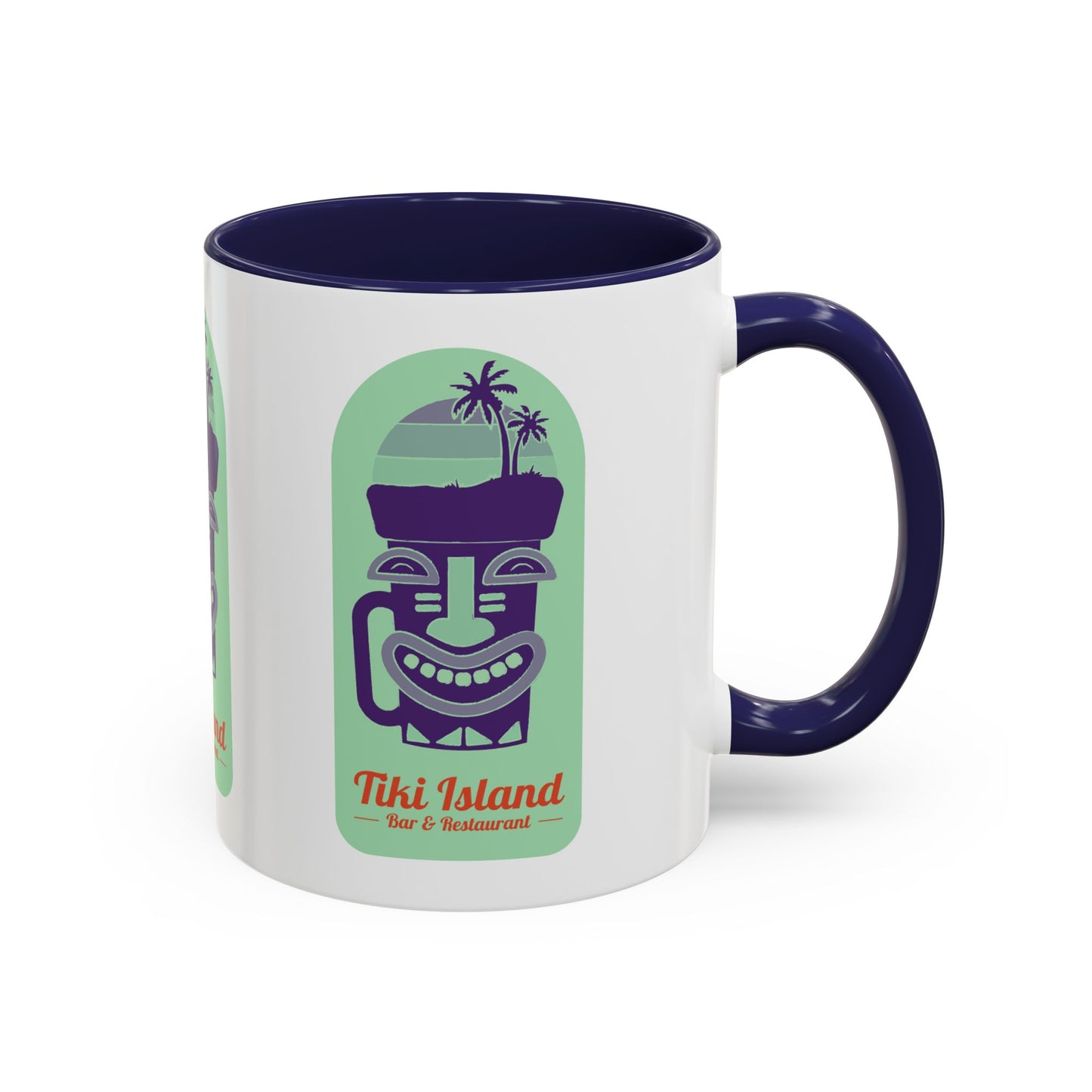 Tiki Island Accent Coffee Mug - Fun Tropical Drinkware for Beach Vibes, green