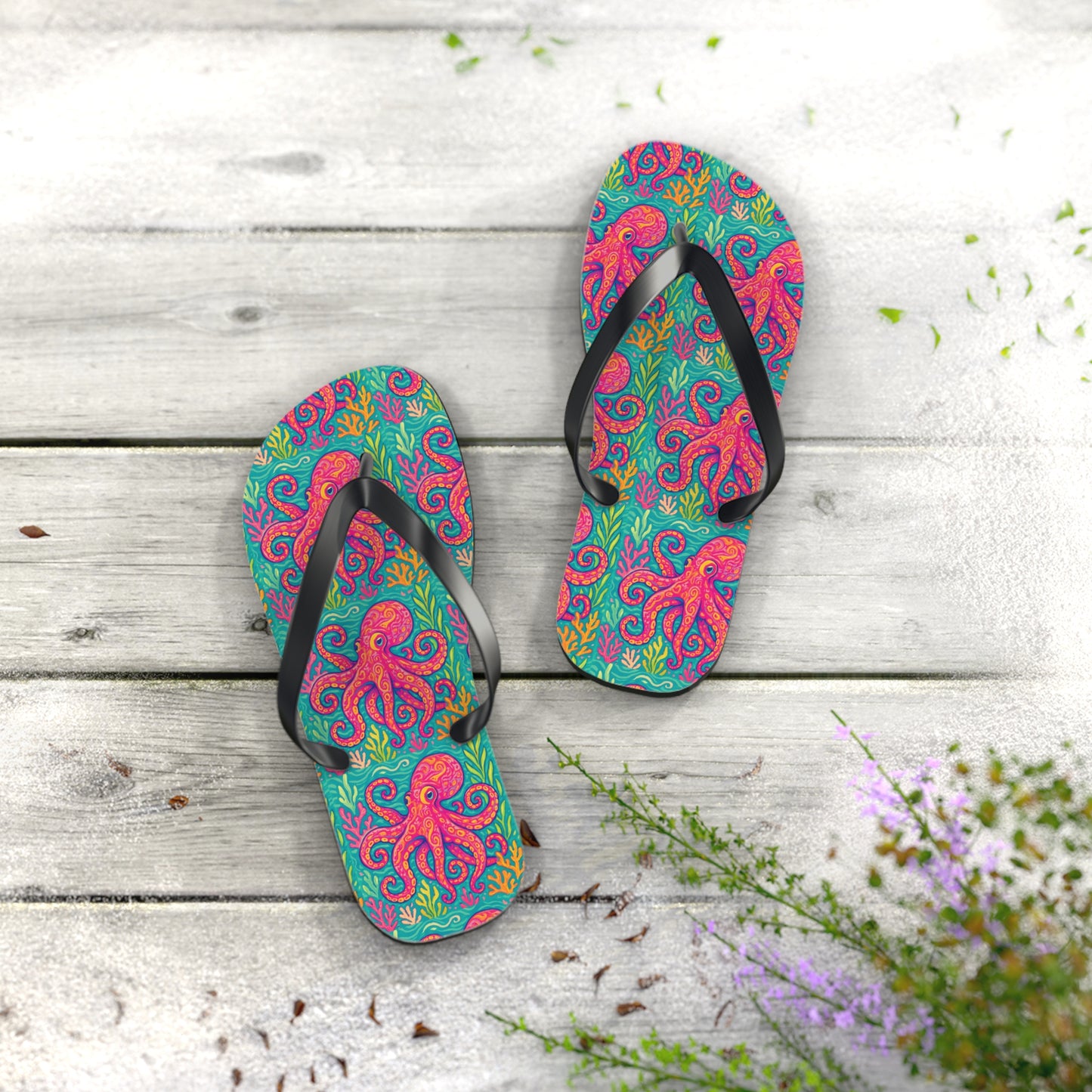 Flip Flops - Red Kraken Joe