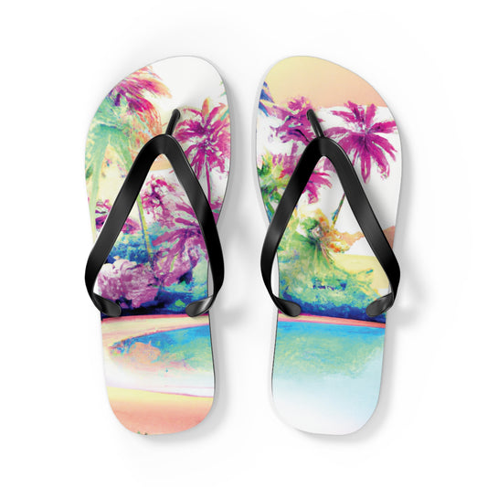 Flip Flops - Watercolor Beach