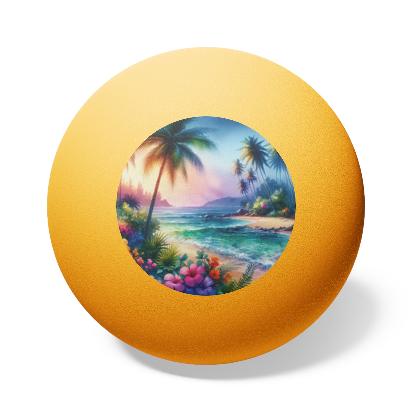 Tropical Paradise Ping Pong Balls - 6 Pack with Bay of Peace/Orange