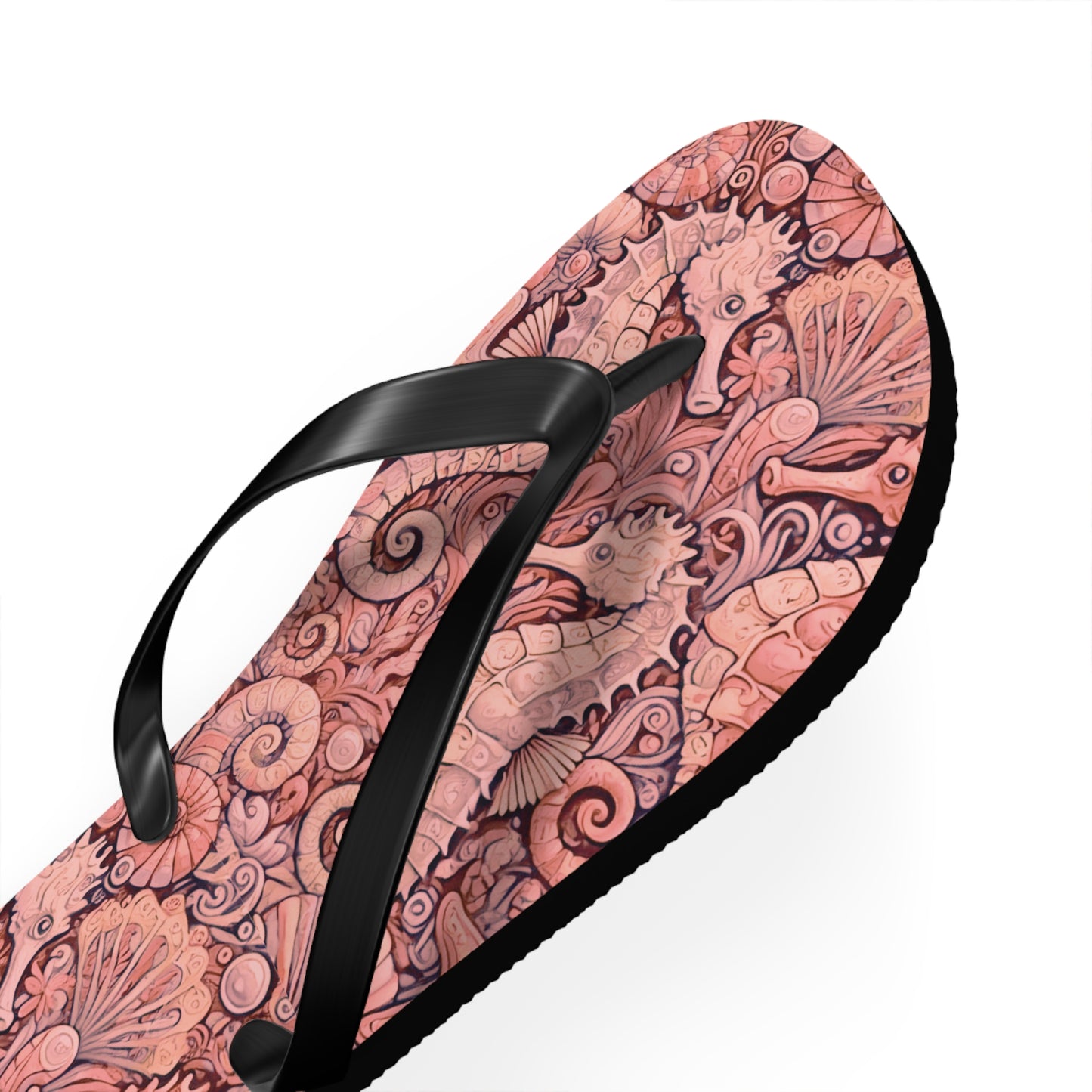 Flip Flops - Seahorses/Red