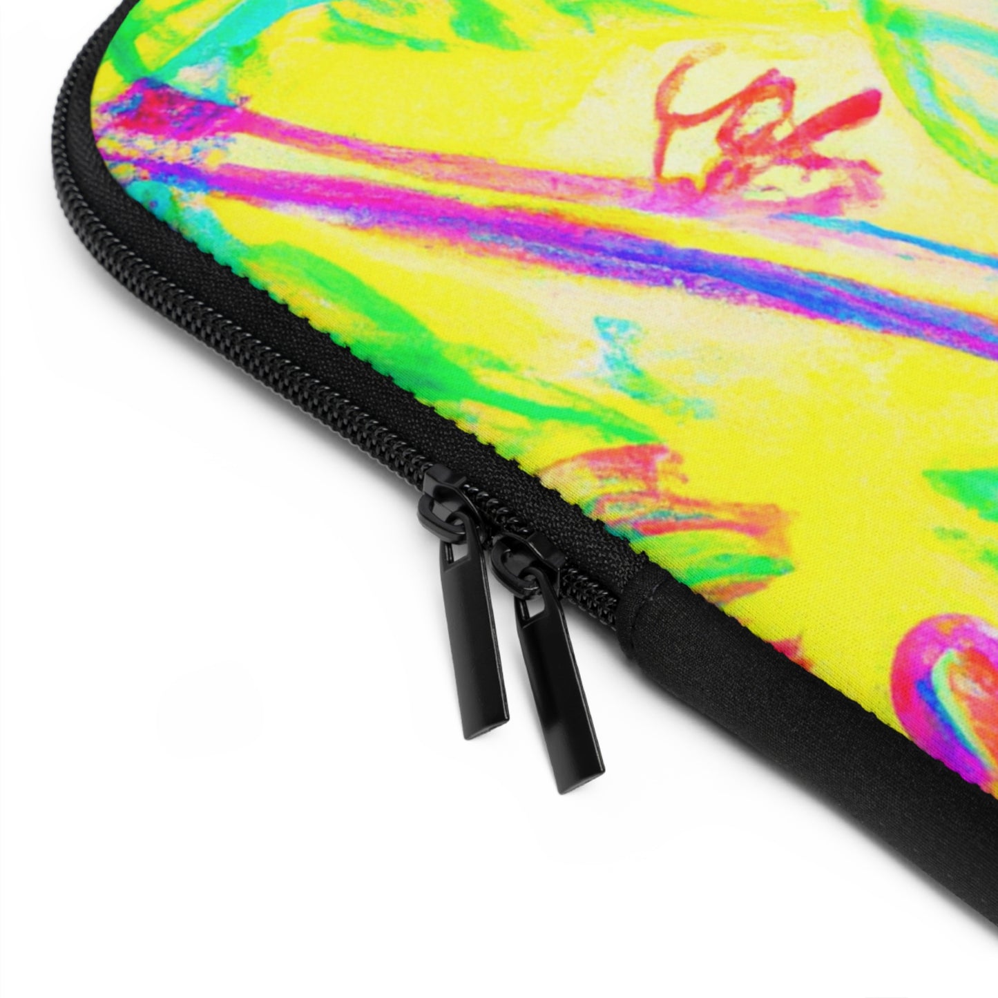 Tropical Laptop Sleeve, 5 Sizes - Perfect for Beach Lovers & Students / Tropical Doodles, Yellow