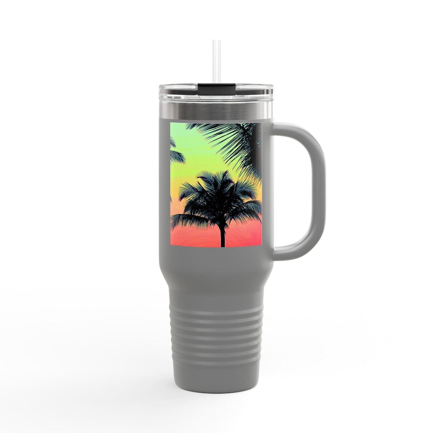 Insulated Travel Mug, 40oz / Palm Glow Sangria - Perfect for Outdoor Adventures