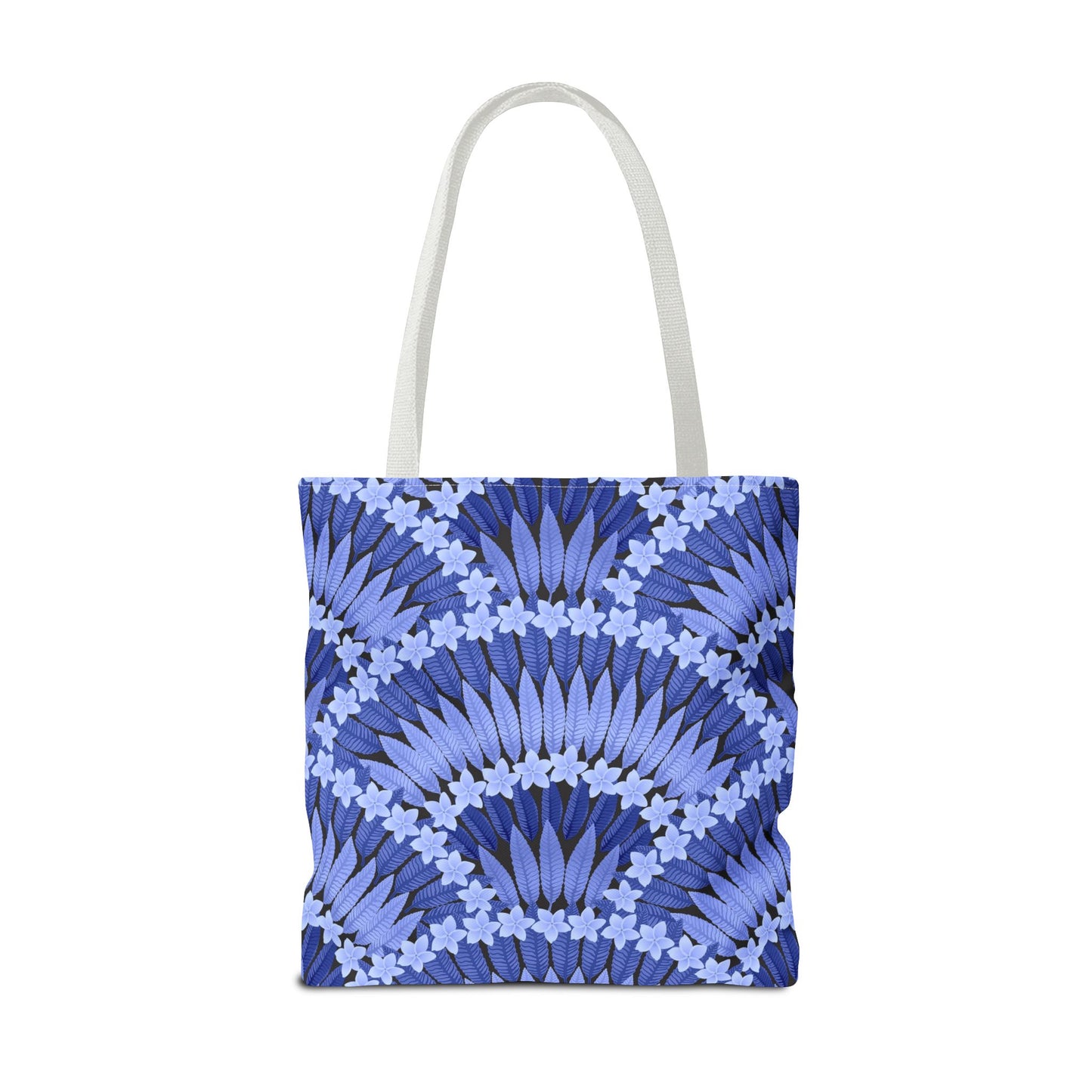 Plumeria and Palms Blue Tote Bag - 3 Sizes