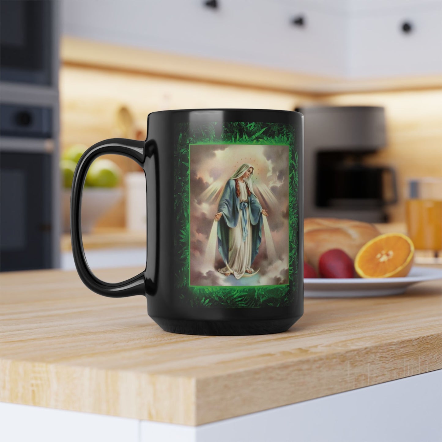 Black Coffee Mug - Tropical Our Lady of Grace