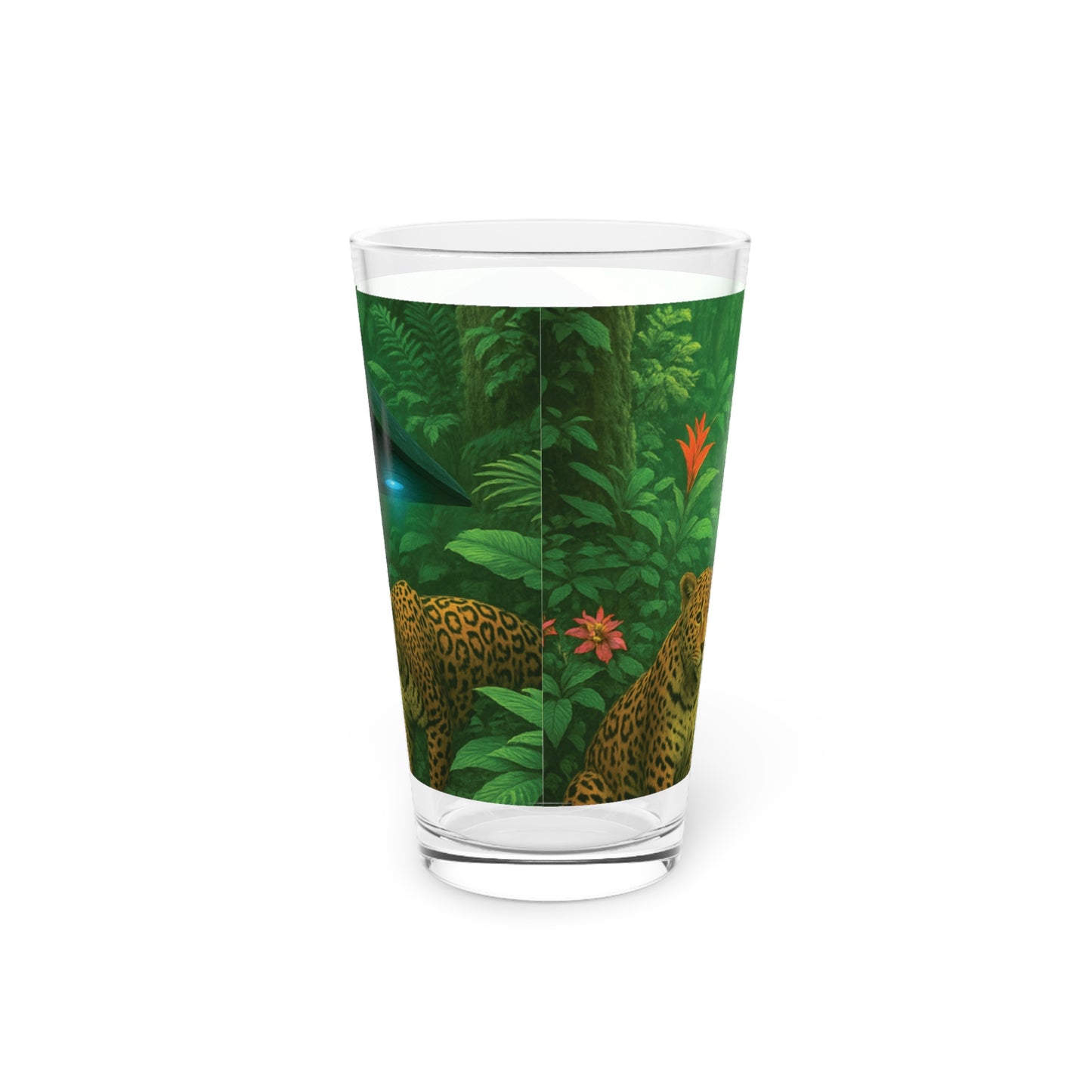 Pint Glass, 16oz - UFO and Jaguars