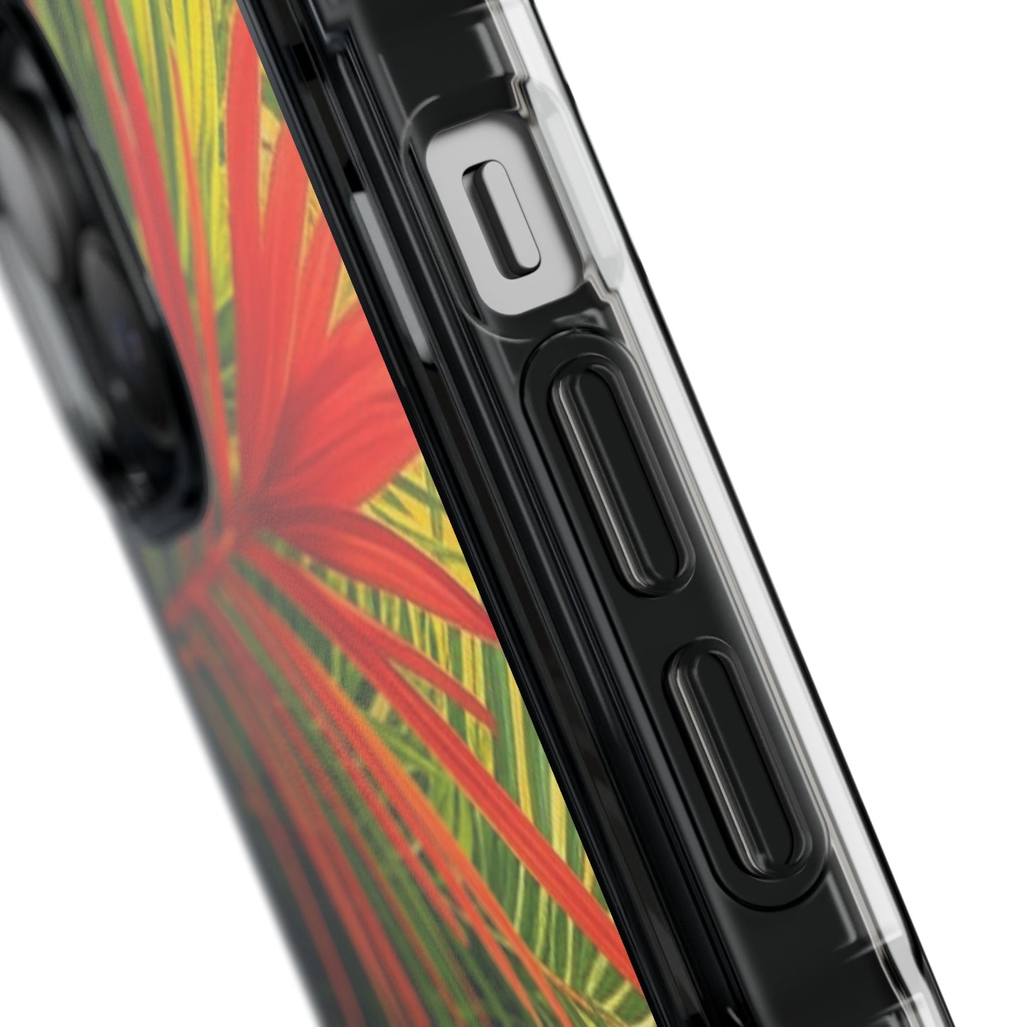 Red Flame Palm Magnetic Clear Phone Case, Many Models