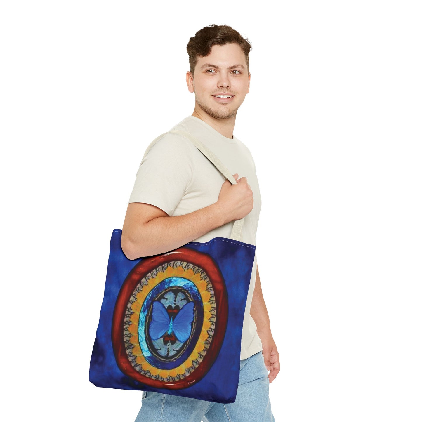Real Oval Butterfly Wing Art Tote Bag - 3 Sizes
