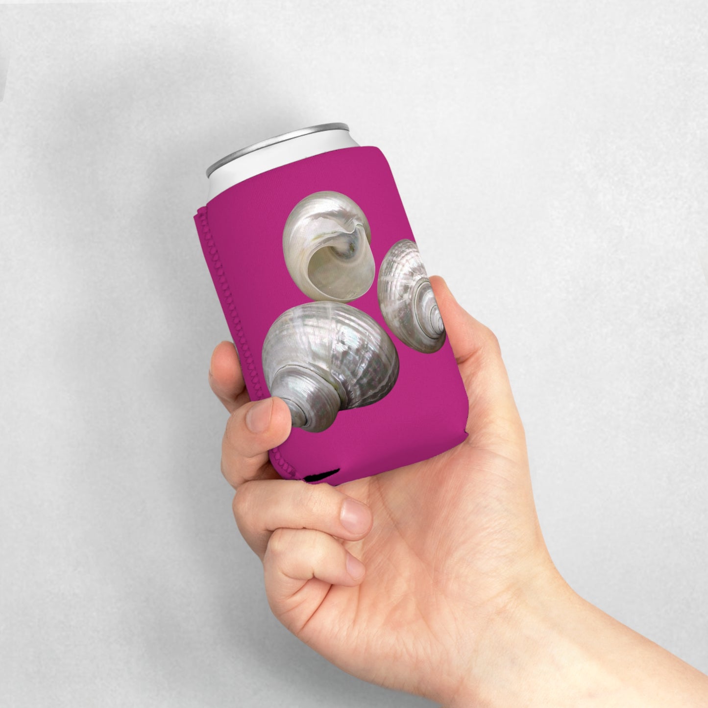 Three Nautilus Shells/Pink Cooler Sleeve - Perfect for Outdoor Picnics