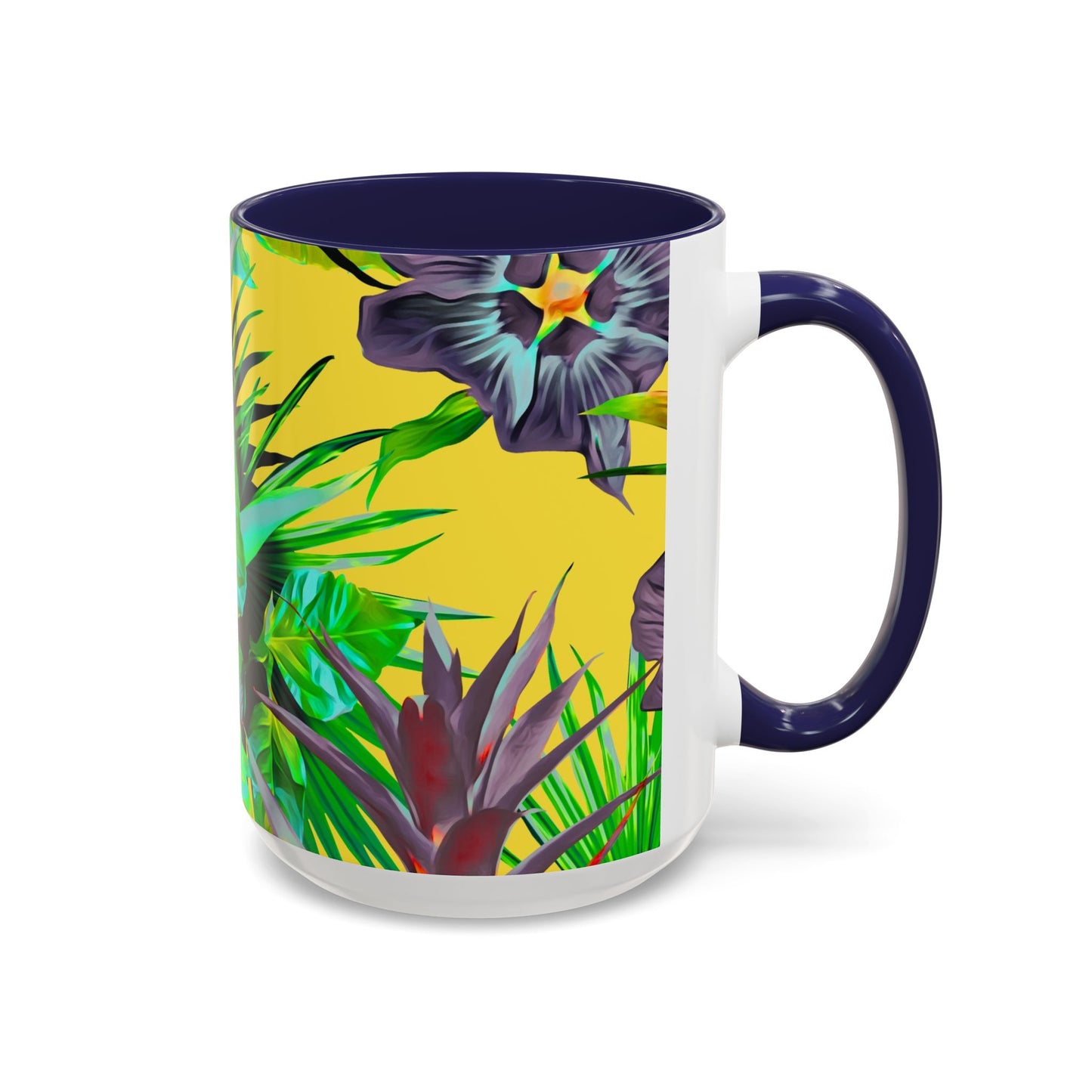 Accent Coffee Mug (11, 15oz), Plant Palooza, yellow / Various Colors