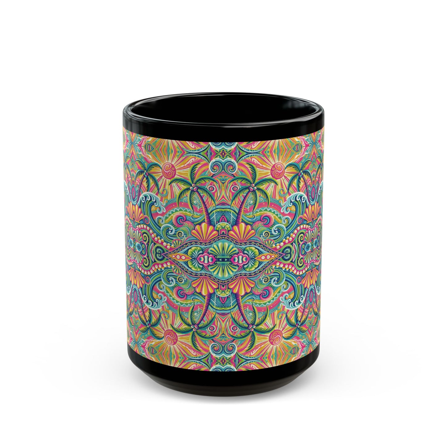 Black Coffee Mug - Kaleido Bay