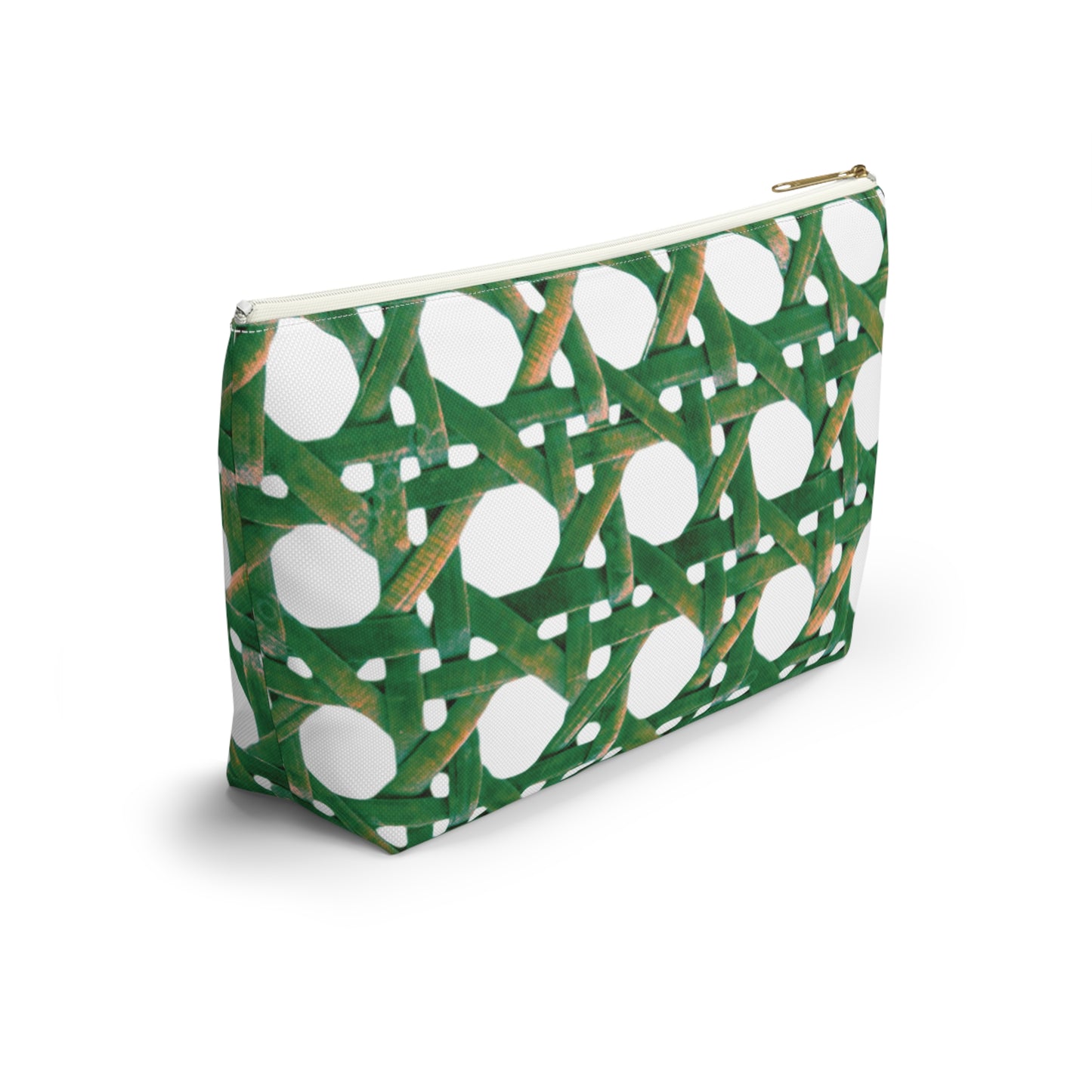 Tropical Accessory Pouch, 2 sizes | Makeup Bag | Perfect for Travel & Everyday Use / Beach Chair Wicker, Green