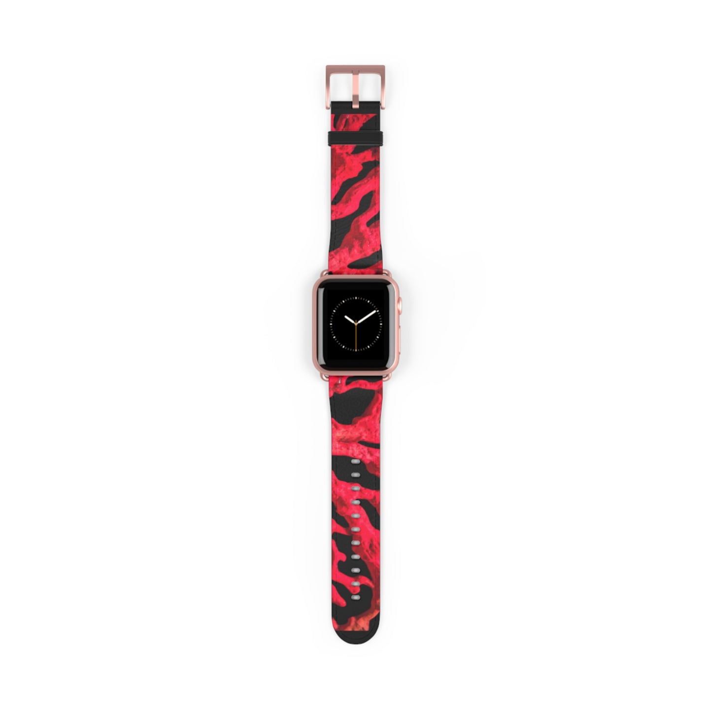 Apple Watch Band - Red Coral, black background