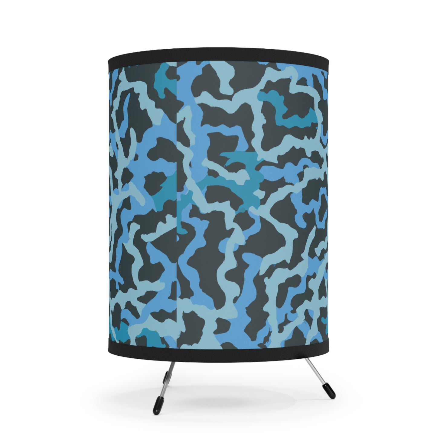 Coral Threads/Turquoise Tripod Lamp with Artistic High-Res Shade - Perfect for Home Décor